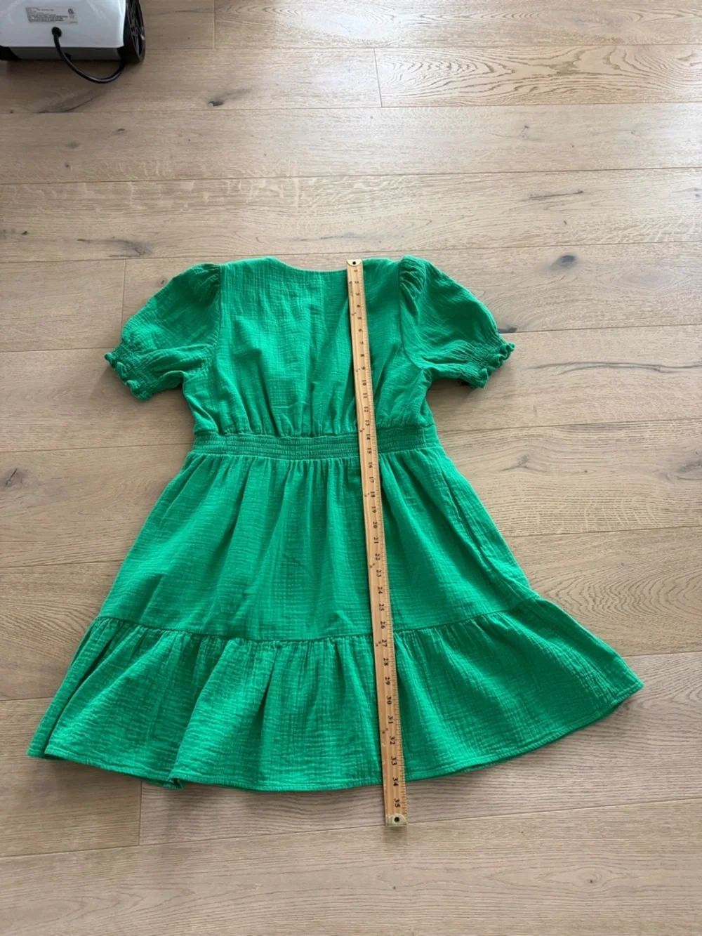 Boden Anna Double Cloth Short Dress US Size 10P Bright Green Gauze Spring Summer - Picture 10 of 10